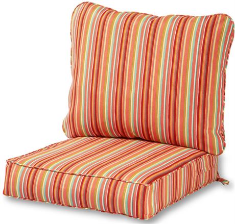 Greenland Brown Stripe Outdoor Bench Cushion