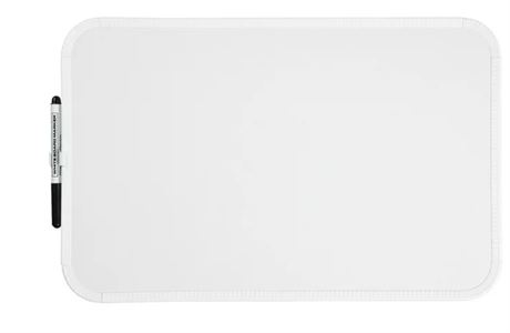 Lorell   Mini Dry-Erase Board, 11 x 17, Plastic Frame, White