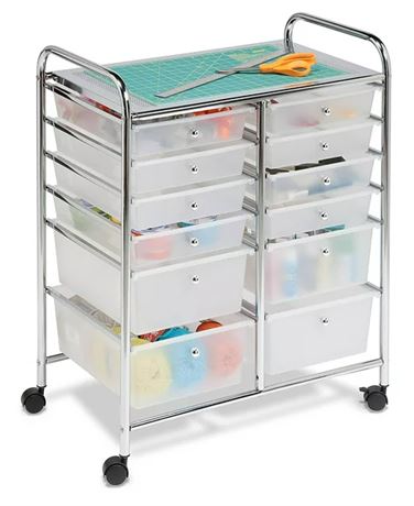 Honey Can Do 12 drawer Rolling Cart with Organizers