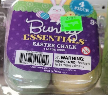 Easter Egg Shaped Chalk, 4 pack