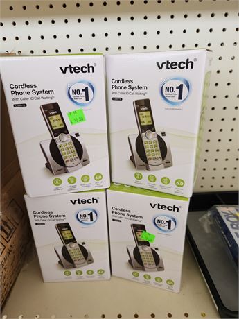 Lot of (4) Vtech Cordless Phone Systems w/caller Id and Call Waiting