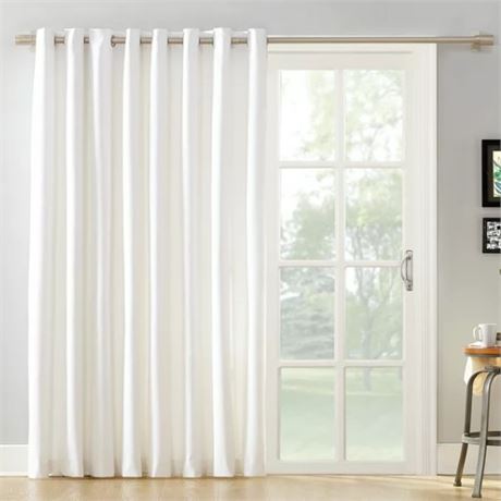 Mainstays Blackout Patio Curtain Panel, White  100" x 84"