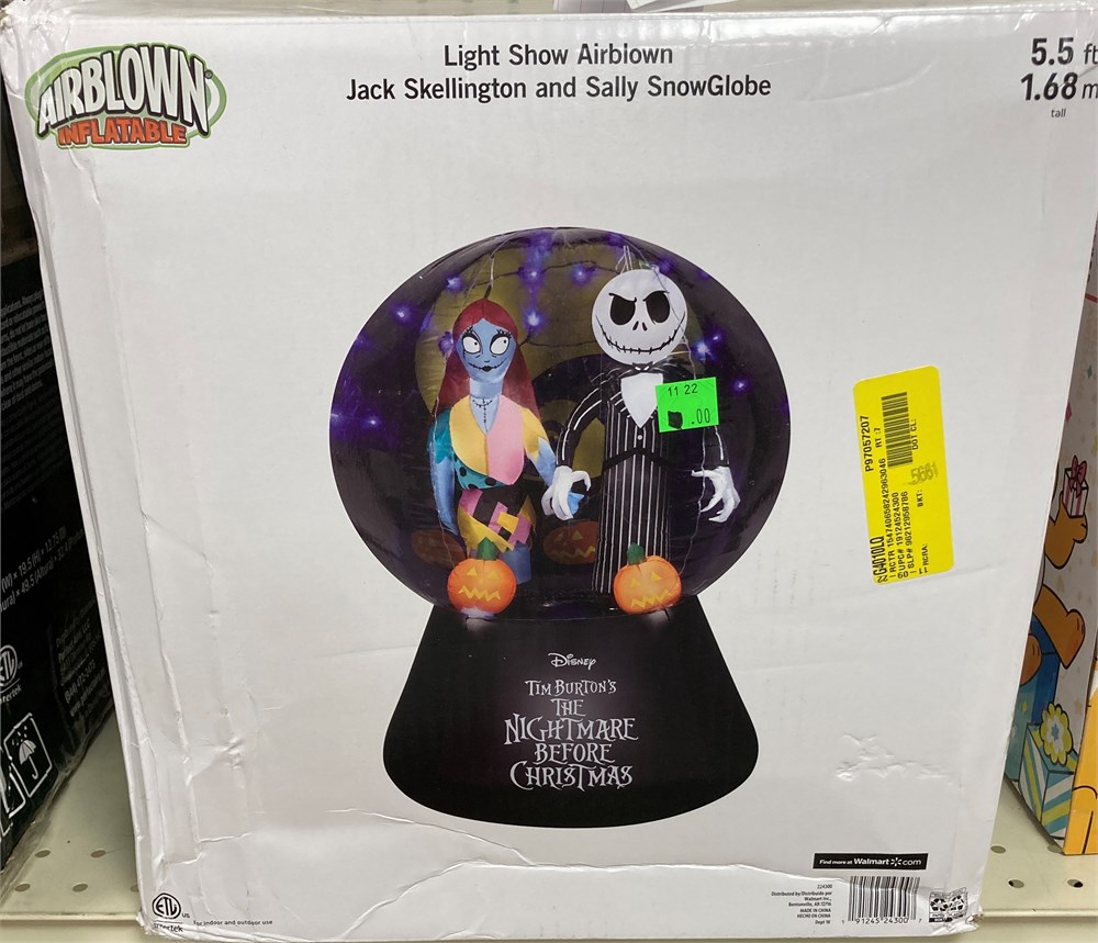 OSSAUCTIONS - Airblown Inflatables Light Show Airblown Jack Skellington ...