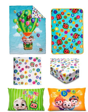 Cocomelon "Let's Go Play" 5-Piece Toddler Bedding Set
