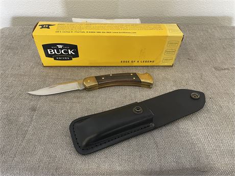 Buck Knives 110 Folding Hunter with Coin, 120th Anniversary Knife Tin