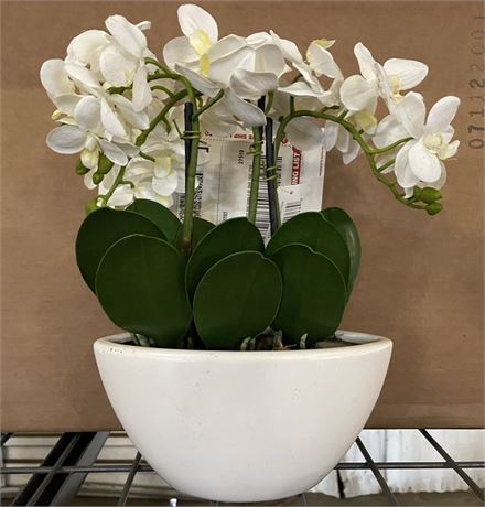Decorative Flower with White Vase