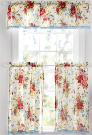 The Pioneer Woman   Sweet Rose 3-Piece Tier & Valance Set