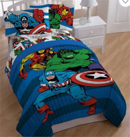 Marvel Avengers 4 pc Twin Bed set