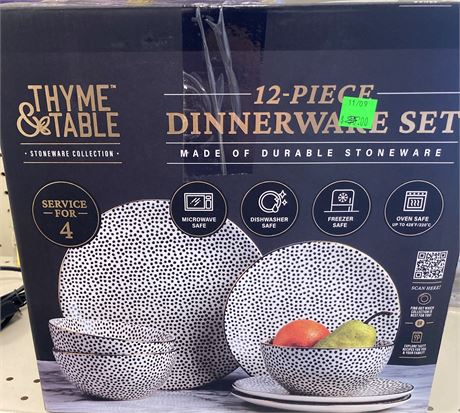Thyme and Table 12 piece Dinnerware set