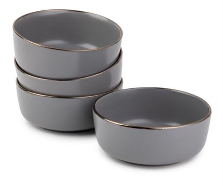 Thyme & Table Ava Set of 4 bowls, Matte Grey