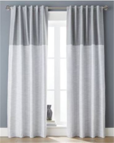 Lot of (THREE) Better Homes and Gardens Blackout Silver Color Block Curtain Pane