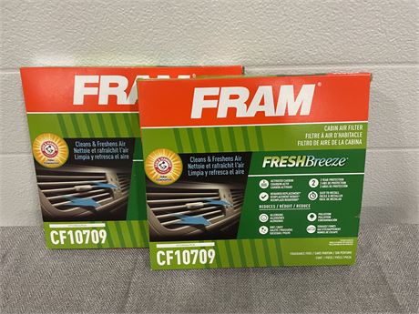 (2) FRAM Fresh Breeze Cabin Air Filter CF10709
