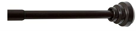 Maytex Twist and Shout Decorative Tension Rod, Oil rubbed bronze, 28"-48"