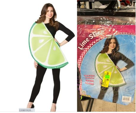 Rasta   Imposta Lime Slice Party Halloween Costume, Lime Green, Adult Size # 618