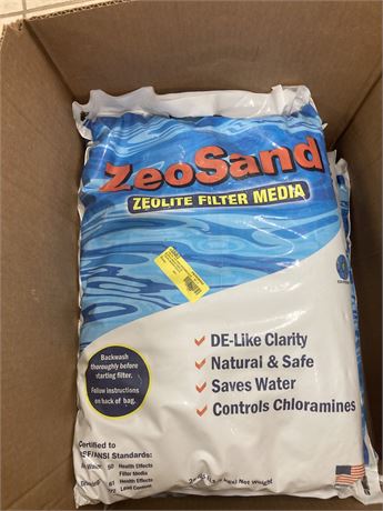 Case of (FOUR) 25 lb bags of  Zeosand Zeolite Filter Media
