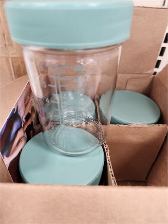 4- pack Sage Spoonfuls Glass Baby Food Jars