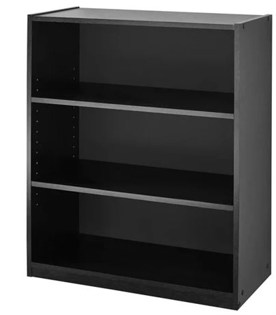 Mainstays 3 Shelf Bookcase, Black