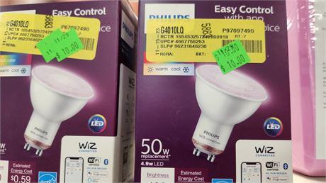 Lot of (2) Philips LED Light bulbs, color changing