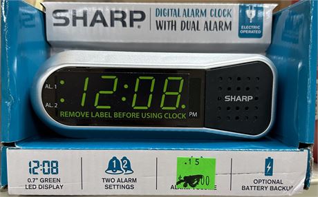 Sharp Digital Alarm clock with Dual Alarm