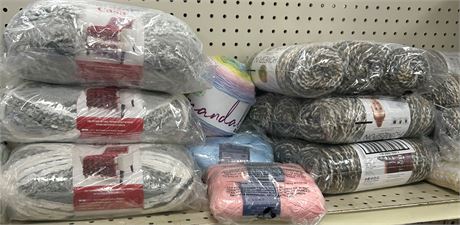 Mixed Lot of 32 rolls of Yarn