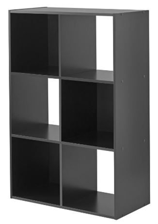 mainstay 6 cube organizer black