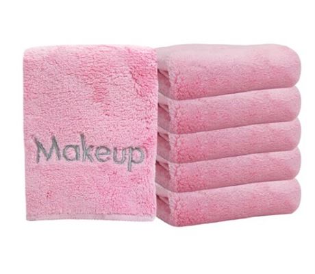Arkwright Coral Fleece Makeup Removal Towels -13 x 13 - Pink, Soft Microfiber