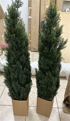(2) Nearly Natural 3 foot Faux Shrubs