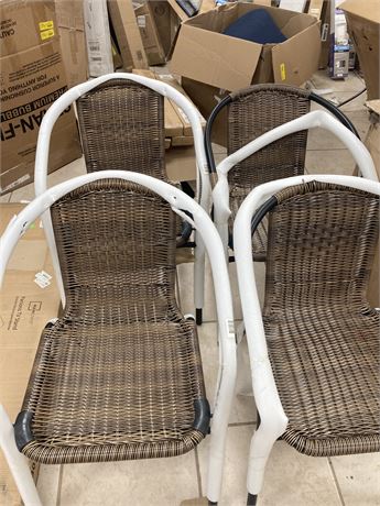 Lot of (FOUR) Weave Outdoor Chairs