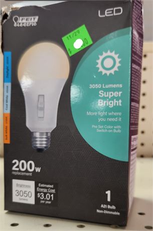 FEIT 200w equivalent LED Super bright light bulb