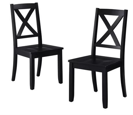 Better Homes & Gardens Maddox Crossing Dining Chairs, Set of 2, Black (lot of 3)