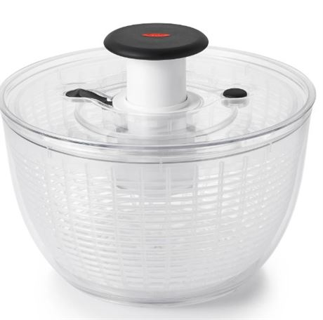 OXO Softworks Salad Spinner and Fruit Washer, 6.7 Quart, Clear