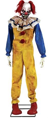 Life Size 6 foot Twitching Clown Animated Prop