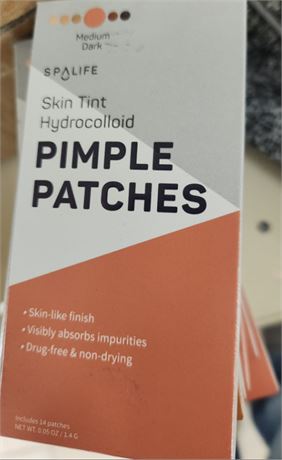 Lot of (8)  Spa life pimple patches, medium dark