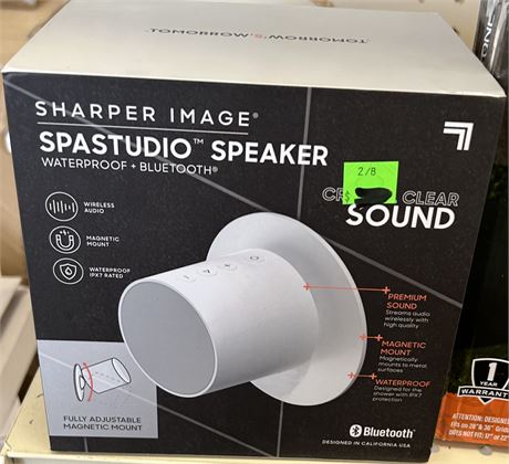 Sharper Image Spa Studio Bluetooth waterproof Speaker