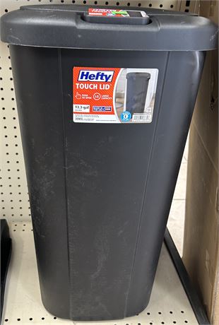 Hefty 13.3 gallon Touch Lid Garbage Can