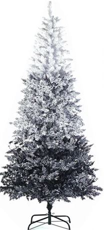 Hallolure 7.5ft. Black and White Christmas Tree