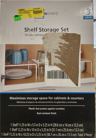 Mainstays 3 pc shelf Storage set