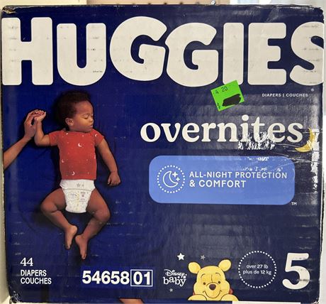Huggies Overnight Size 5, 44 ct