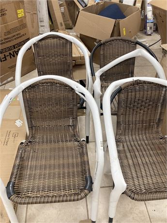 Lot of (FOUR) Weave Outdoor Chairs