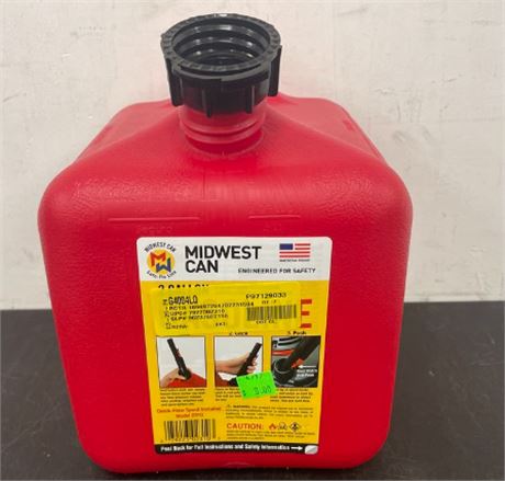 Midwest 2 Gallon Auto Shut Off Fuel Can
