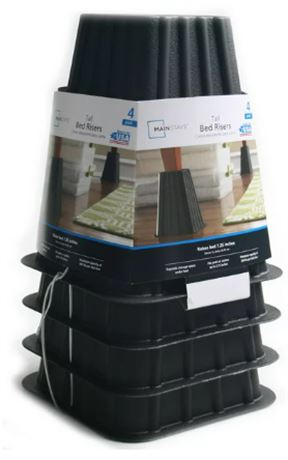 Mainstays tall bed risers black 4pack