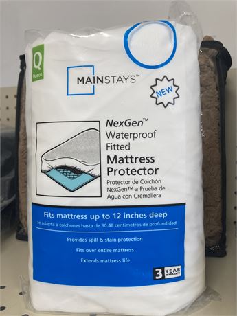 Mainstays NexGen Waterproof Mattress Protector, QUEEN