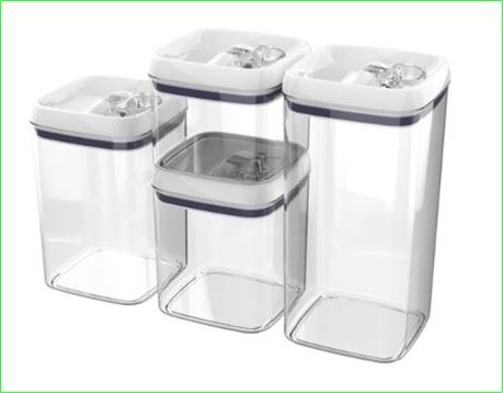 BHG Canister Pack of 8 - Flip Tite Food Storage Container Set