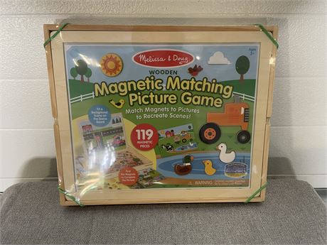 Melissa & Doug Wooden Magnetic Matching Picture Game w/ 119 Magnets