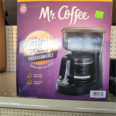 Mr. Coffee 5 cup mini Progammable Coffee Maker