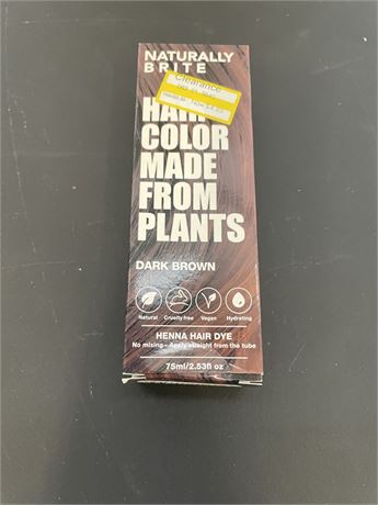 Naturally Brite Dark Brown Hair Color From Plants