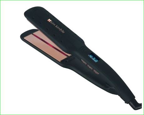 Kim Kimble Infrared Professional Flat Iron Hair Straightener, Black