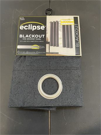 Eclipse 42"x63" Eclipse Blackout Curtain, Charcoal