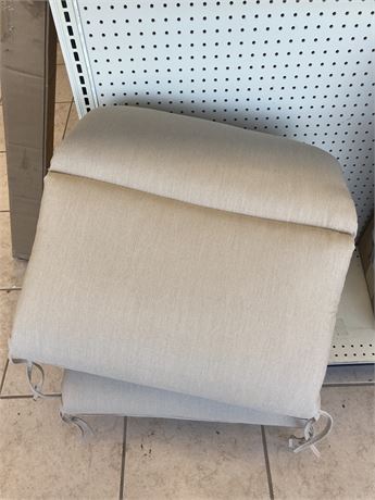 Lot of (TWO) Sand Tan High Back Outdoor Chair Cushion