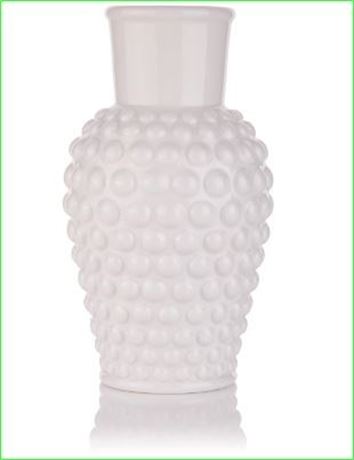 My Texas House Ceramic White Hobnail Vase,  Large